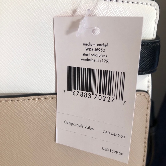 KATE♠️SPADE Staci Colorblock MD Satchel + Wallet - Picture 7 of 10